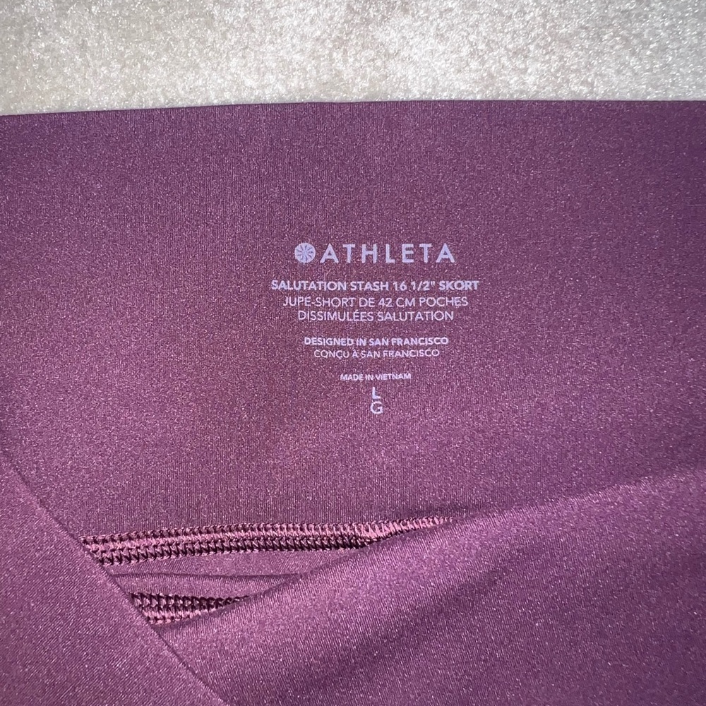 Athleta Purple Skort w/pockets